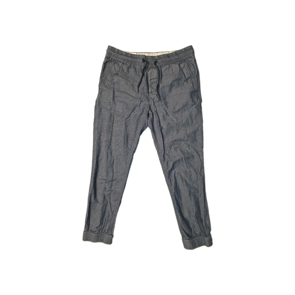 Tommy Hilfiger Mens Charcoal Gray Lightweight Cotton Cuffed Jogger Pants Size M